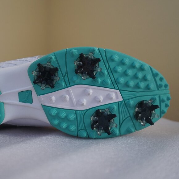 Puma Women's Biofusion Golf Shoes White/Silver Metallic/Aqua Splash, 8.5 M - Picture 13 of 16